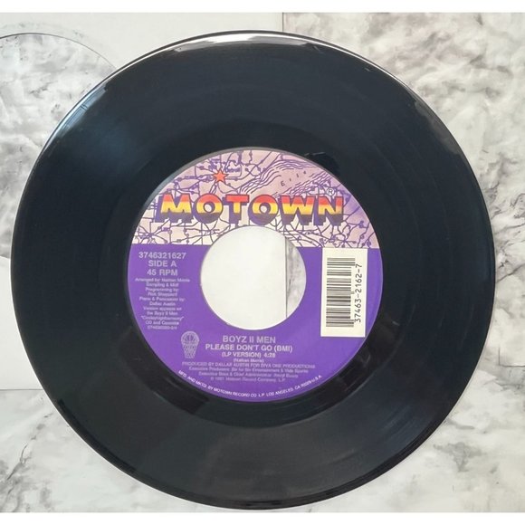 Boyz II Men Please Don't Go / Uhh Ahh 45 R&B Soul Motown 1991 VG+ - Picture 4 of 6
